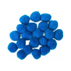 Dekorative Pompons 2 cm blau - Set 20 St